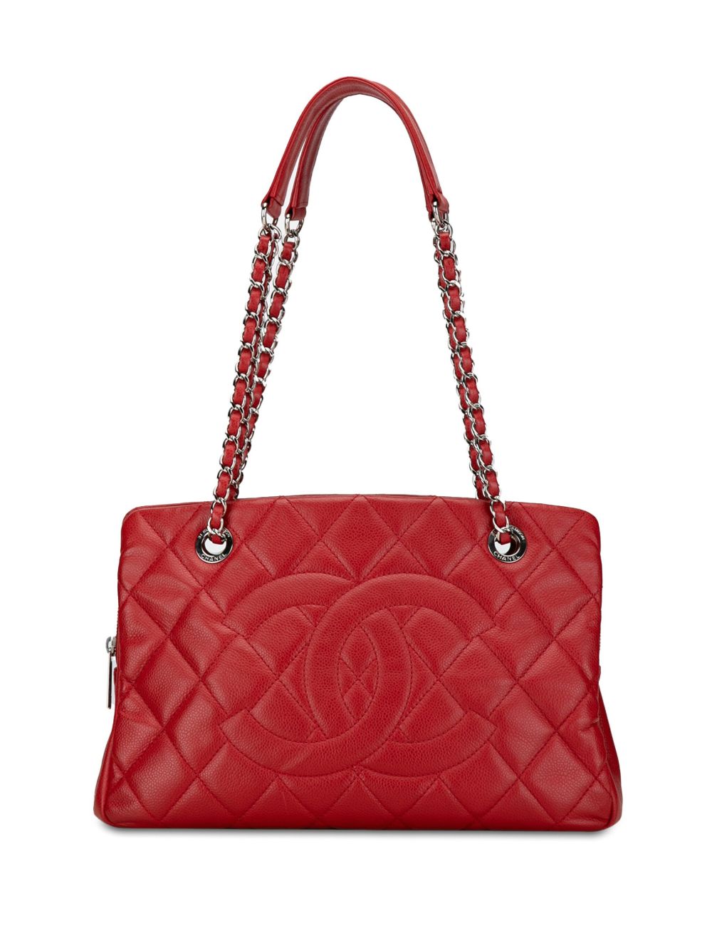 CHANEL Pre-Owned Petite Caviar Timeless 手提包（2011年典藏款） - 红色