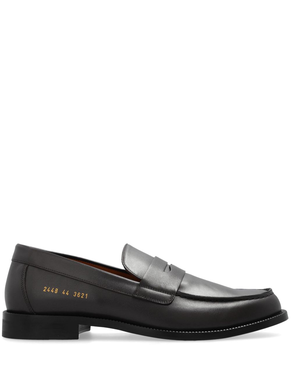 Common Projects 圆头皮质乐福鞋 - 褐色