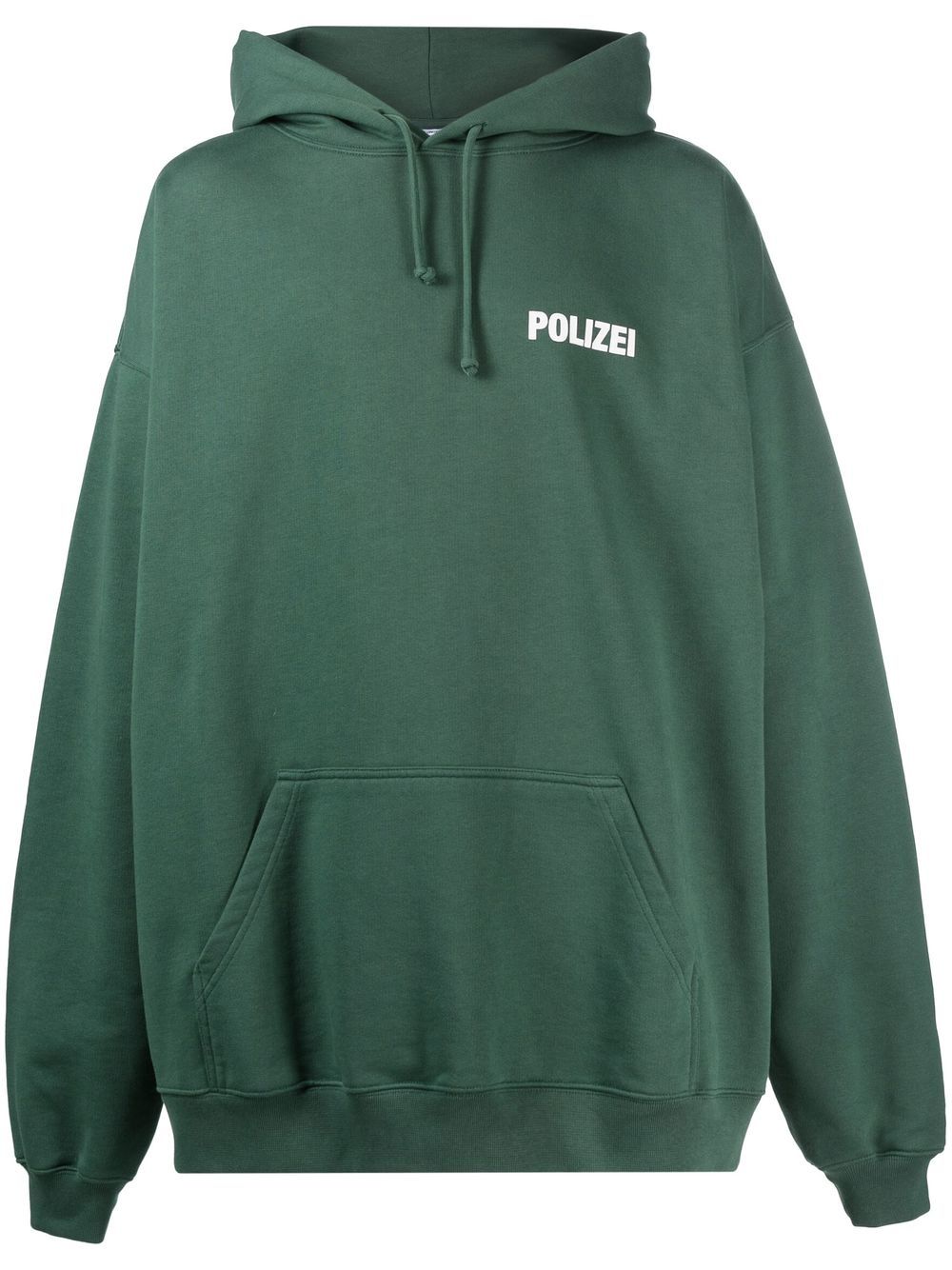 VETEMENTS logo印花经典连帽衫 - 绿色