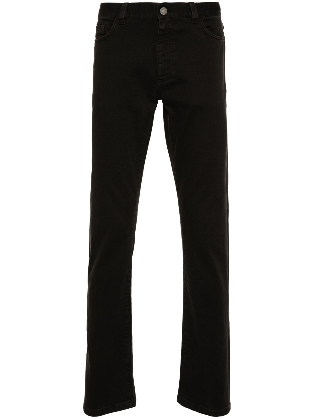 Zegna 标贴长裤 - 褐色
