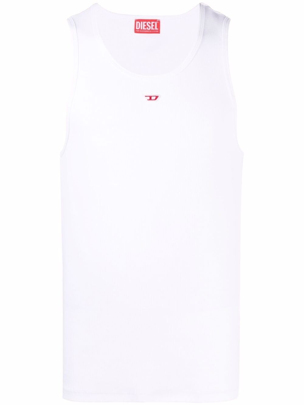 Diesel T-Lifty-D logo刺绣坦克背心 - 白色