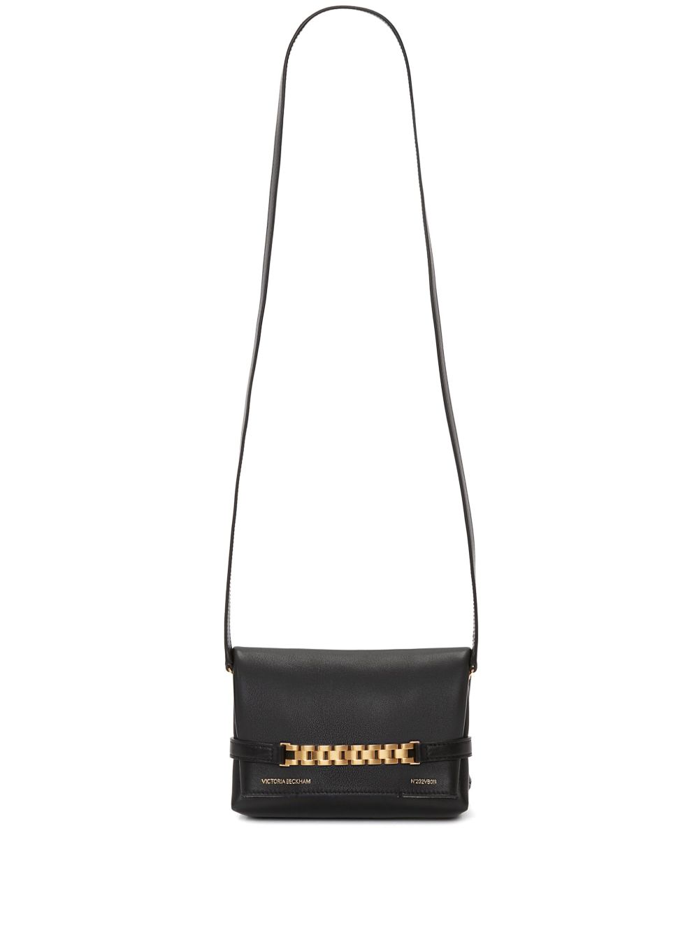 Victoria Beckham logo印花皮质手拿包 - 黑色