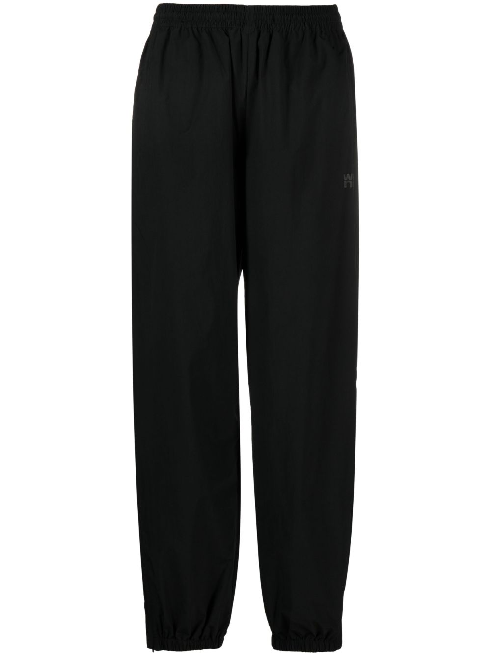 Alexander Wang logo印花运动裤 - 黑色