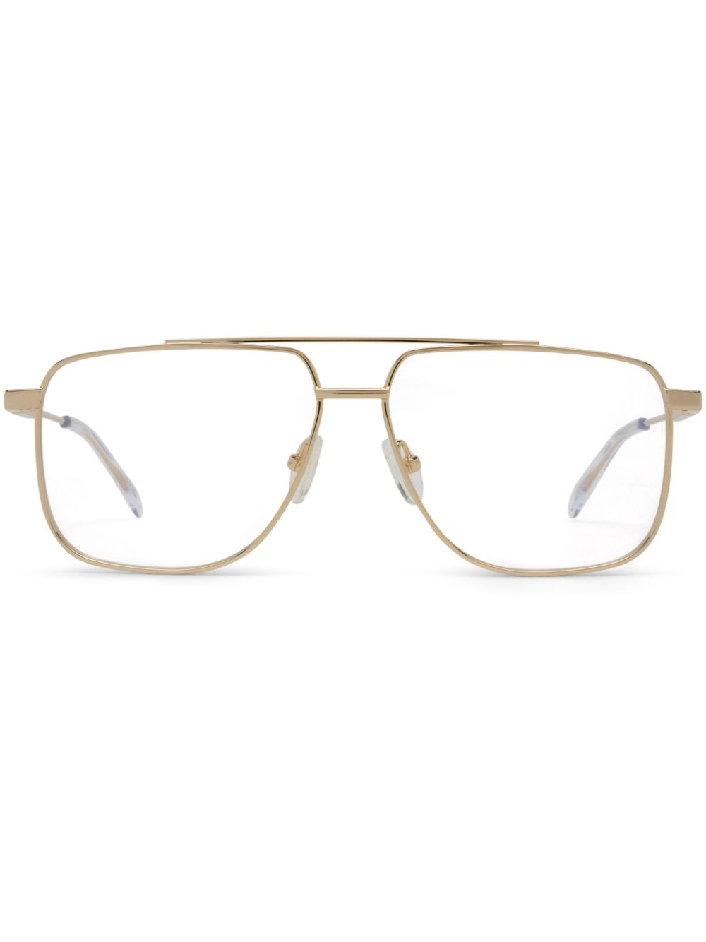 Alexander McQueen Eyewear 超大镜框眼镜 - 金色