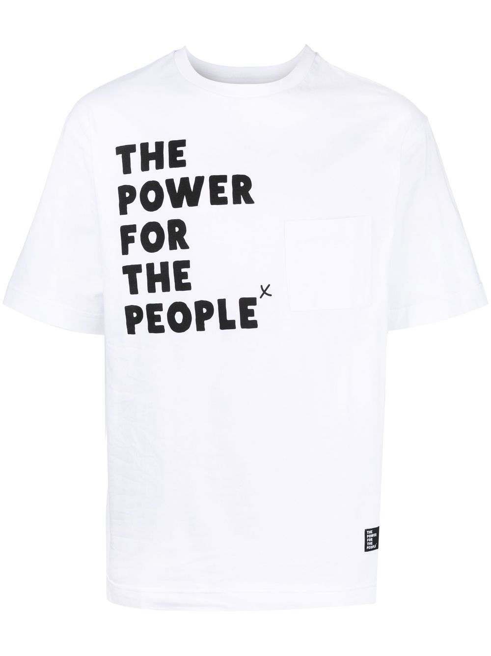 The Power For The People logo印花棉T恤 - 白色