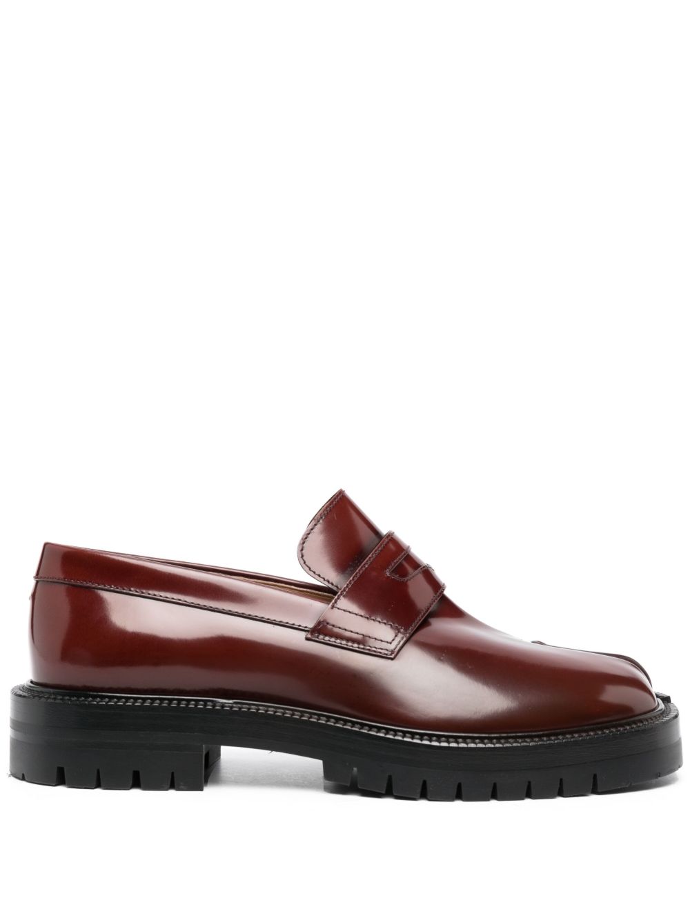 Maison Margiela Tabi 皮质乐福鞋 - 红色