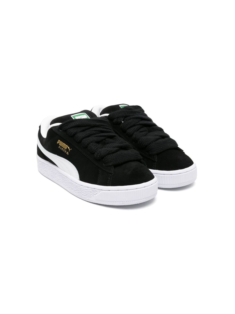 Puma Kids XL 绒面皮运动鞋 - 黑色