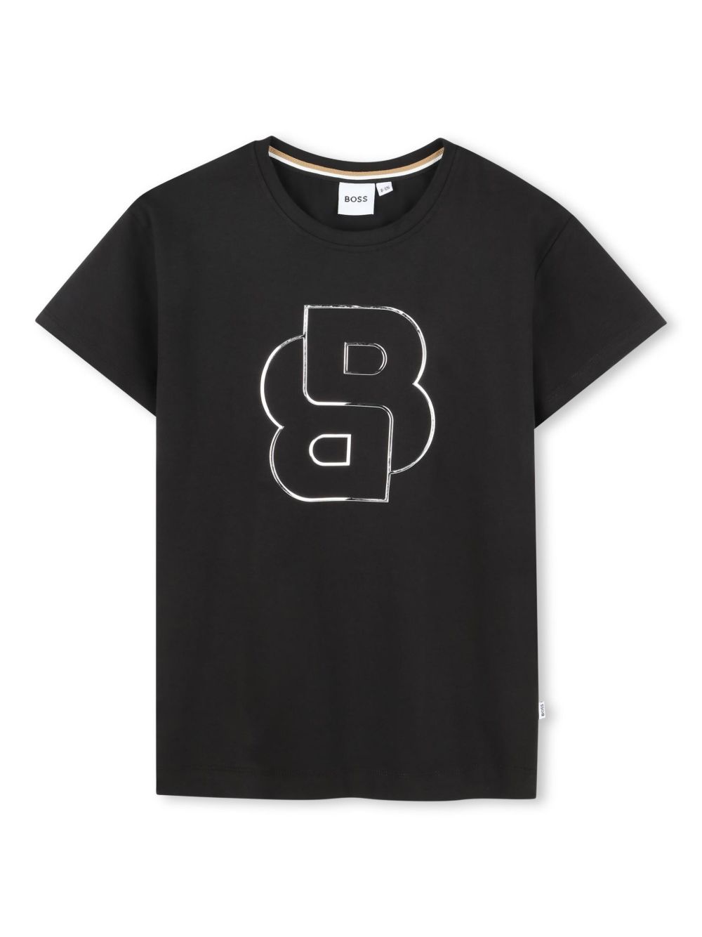 BOSS Kidswear logo印花T恤 - 黑色