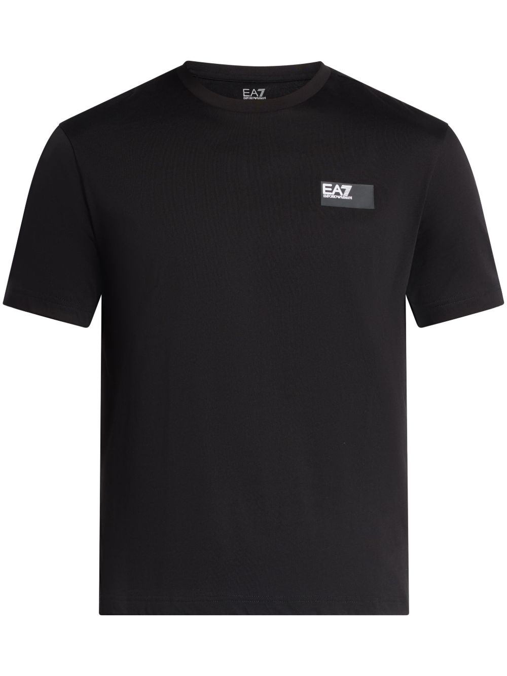 Ea7 Emporio Armani logo印花T恤 - 黑色
