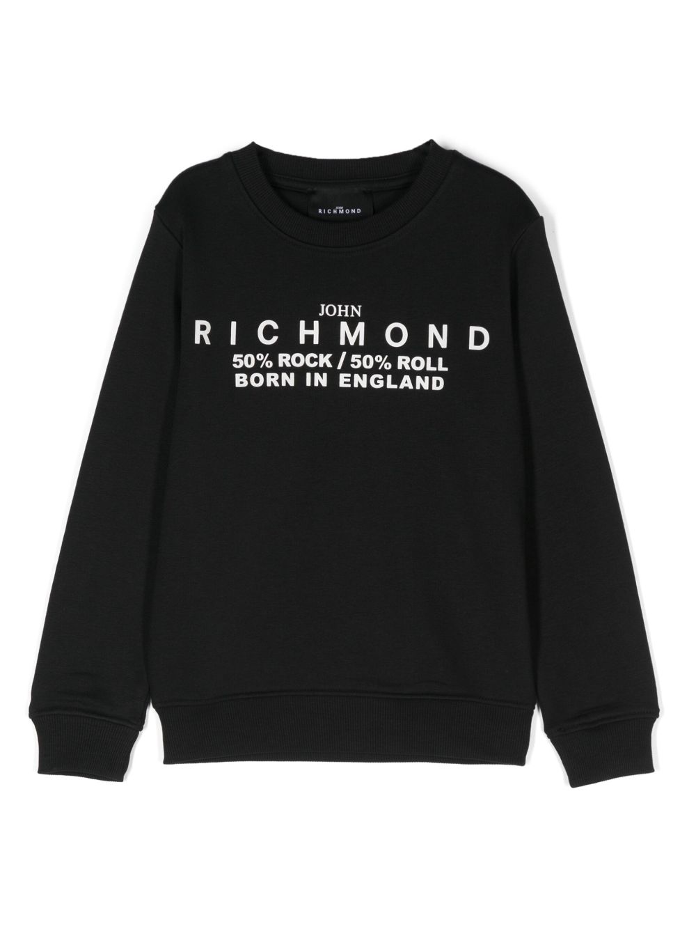 John Richmond Junior logo印花卫衣 - 黑色