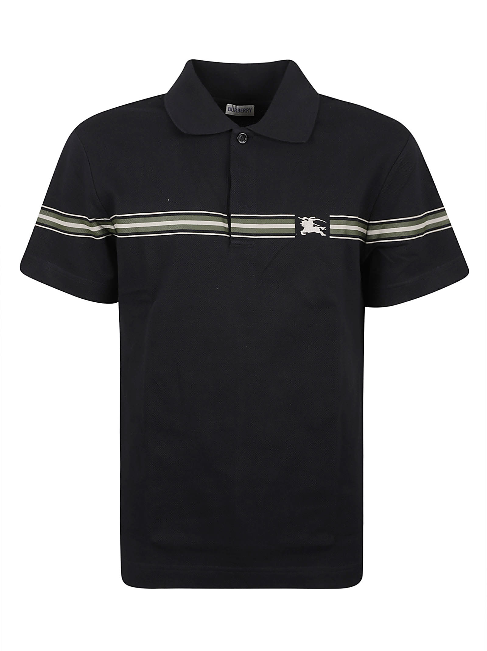Burberry 条纹细节logo Polo衫