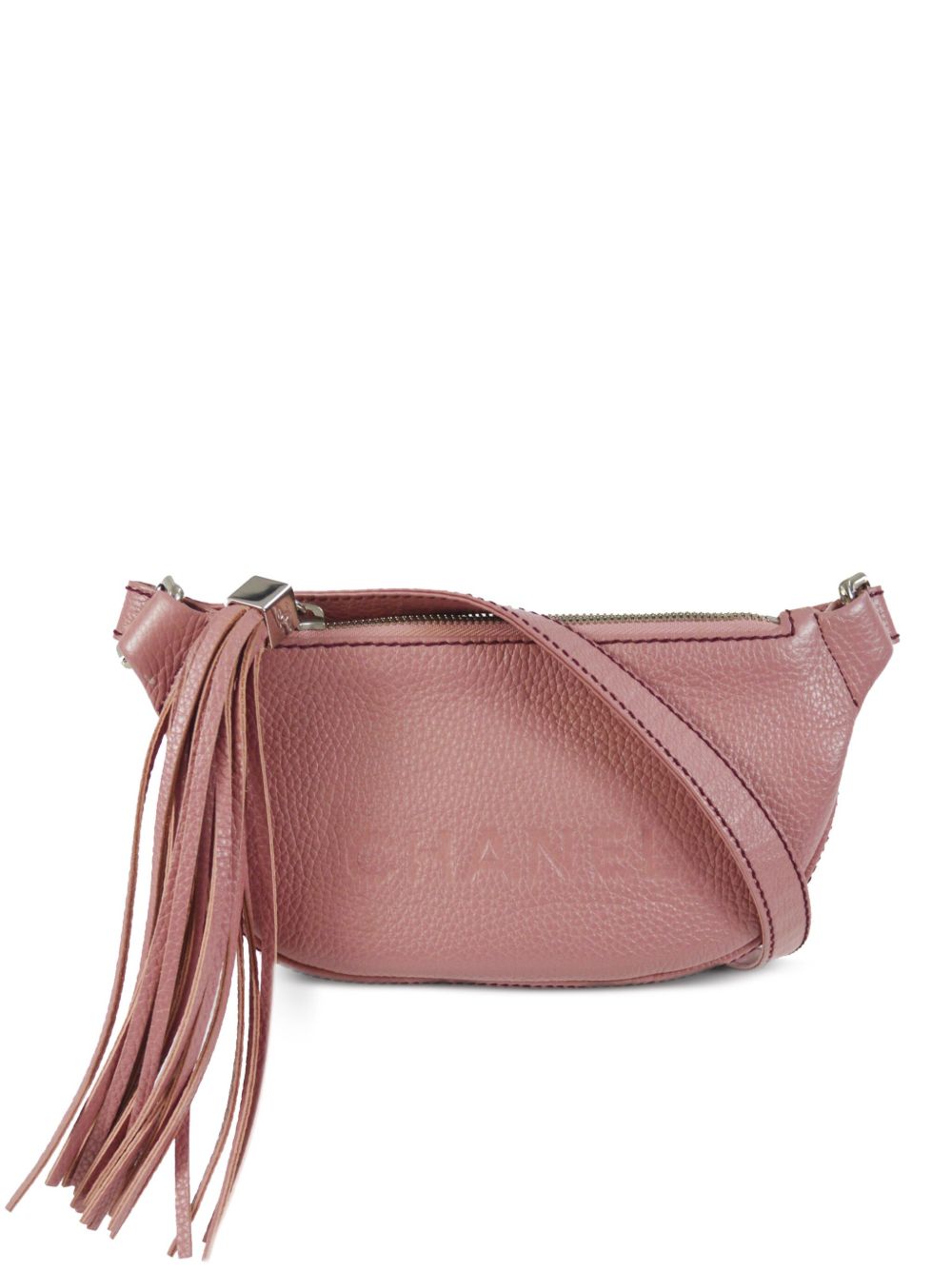 CHANEL Pre-Owned 2003 Fringe leather shoulder bag - 粉色