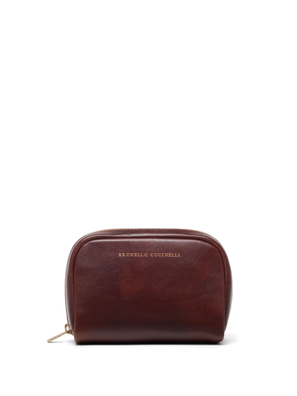 Brunello Cucinelli 皮质洗漱包 - 褐色