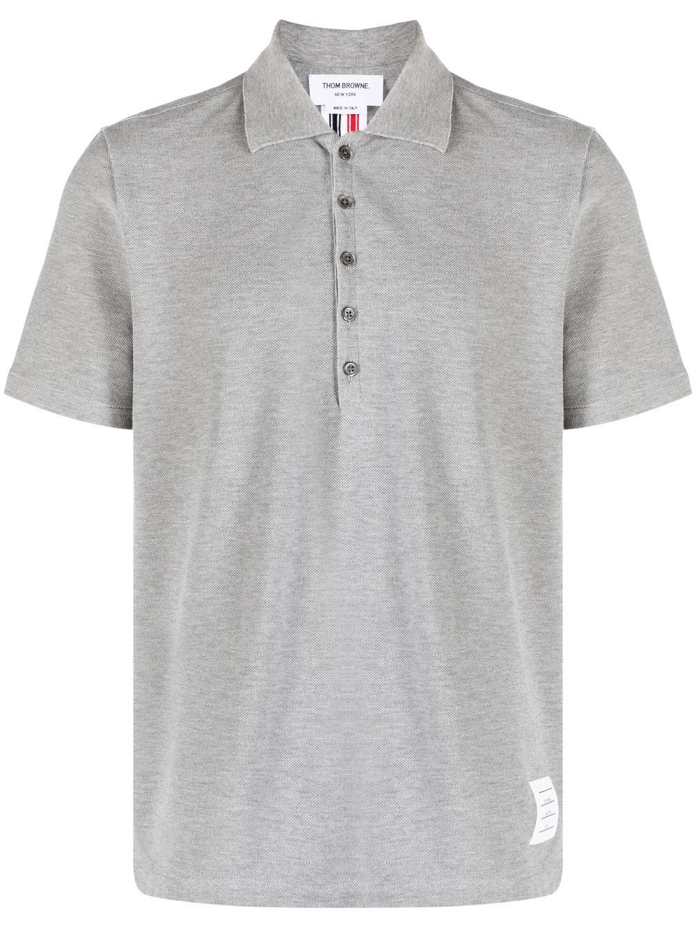 Thom Browne 短袖棉polo衫 - 灰色
