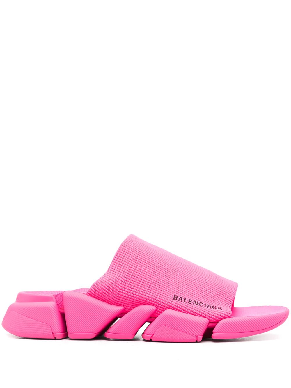 Balenciaga Speed 2.0 logo印花拖鞋 - 粉色