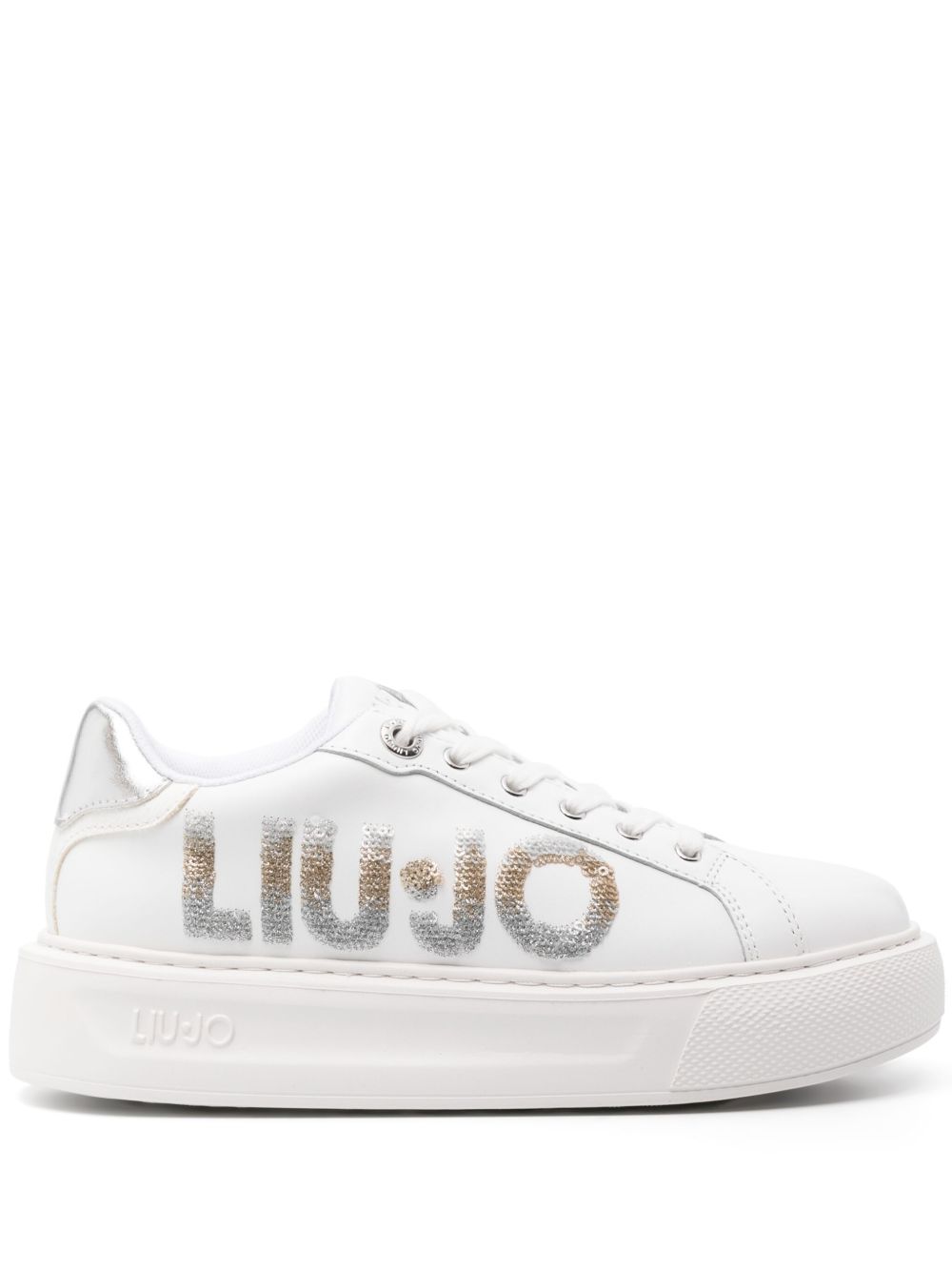 LIU JO Kylie 亮片logo运动鞋 - 白色