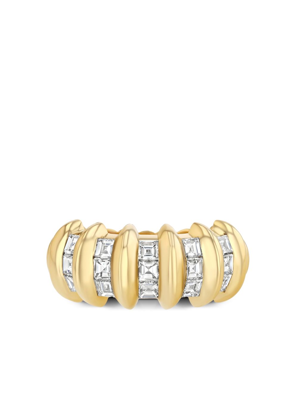 Lizzie Mandler Fine Jewelry 18K黄金钻石戒指 - 金色