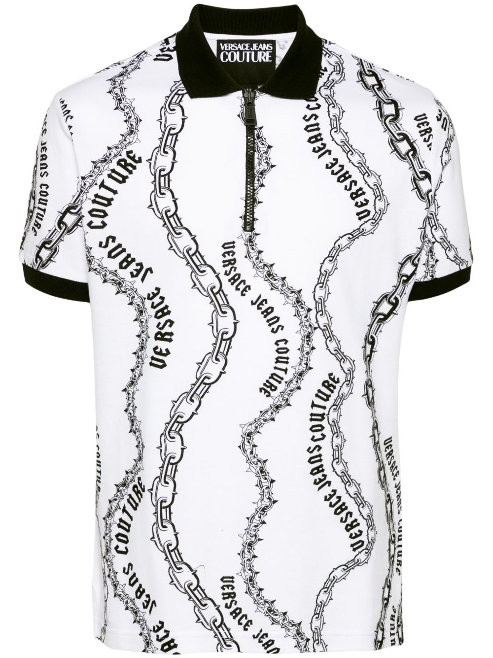 Versace Jeans Couture Chain Couture 棉polo衫 - 白色