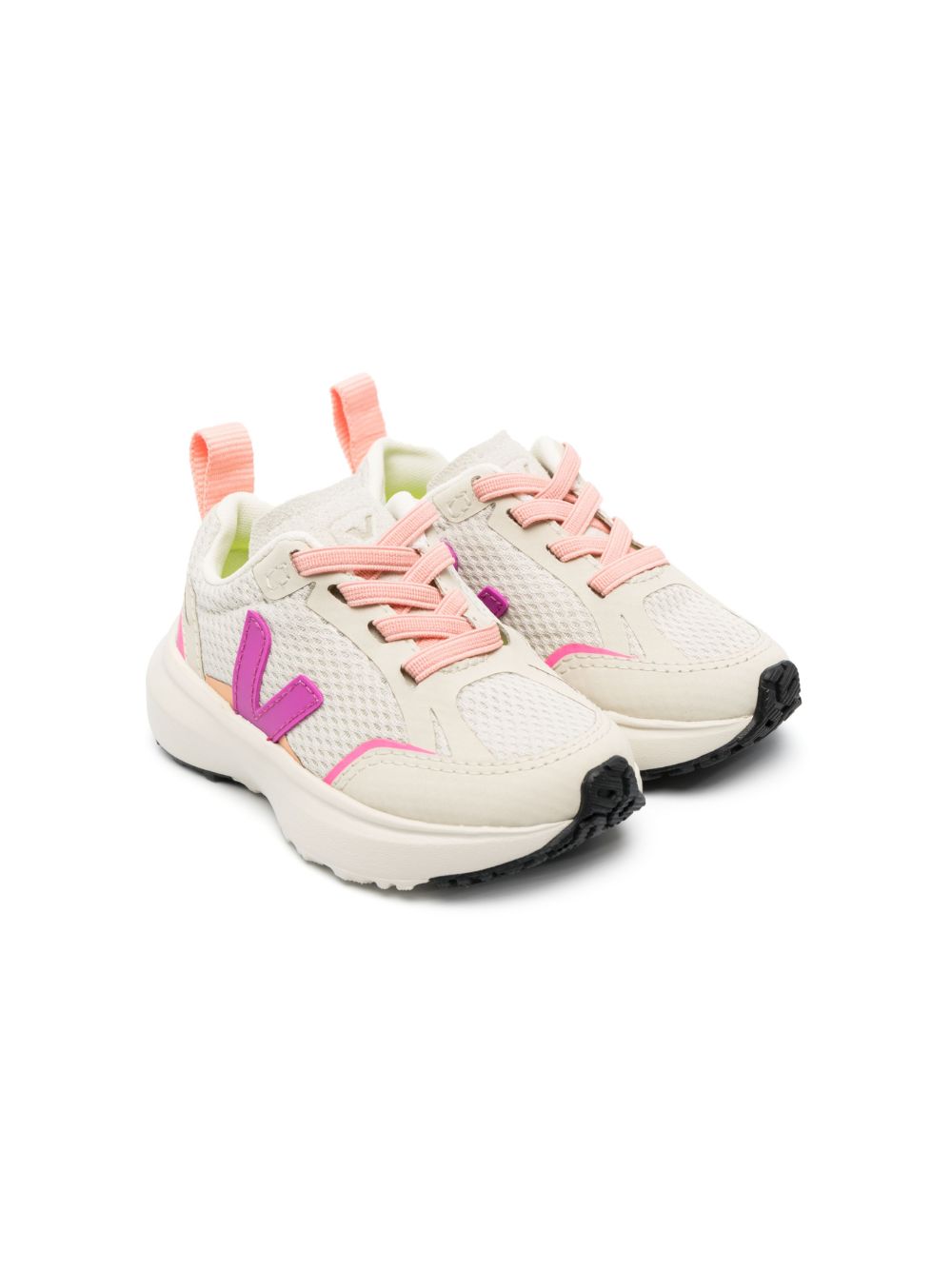 VEJA Kids Canary 系带运动鞋 - 白色