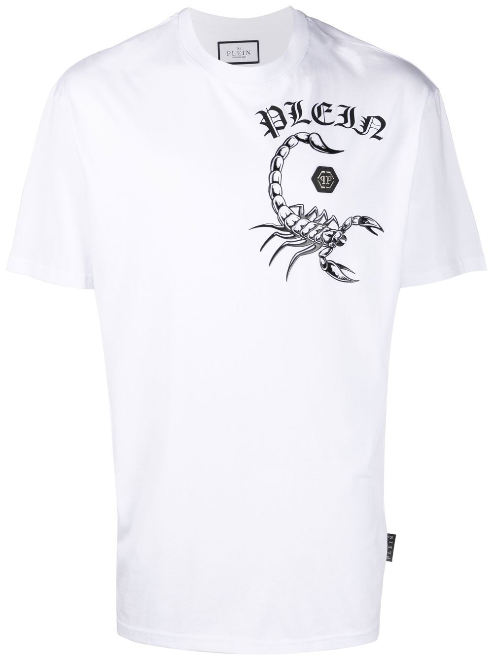 Philipp Plein 胸处logo印花细节T恤 - 白色