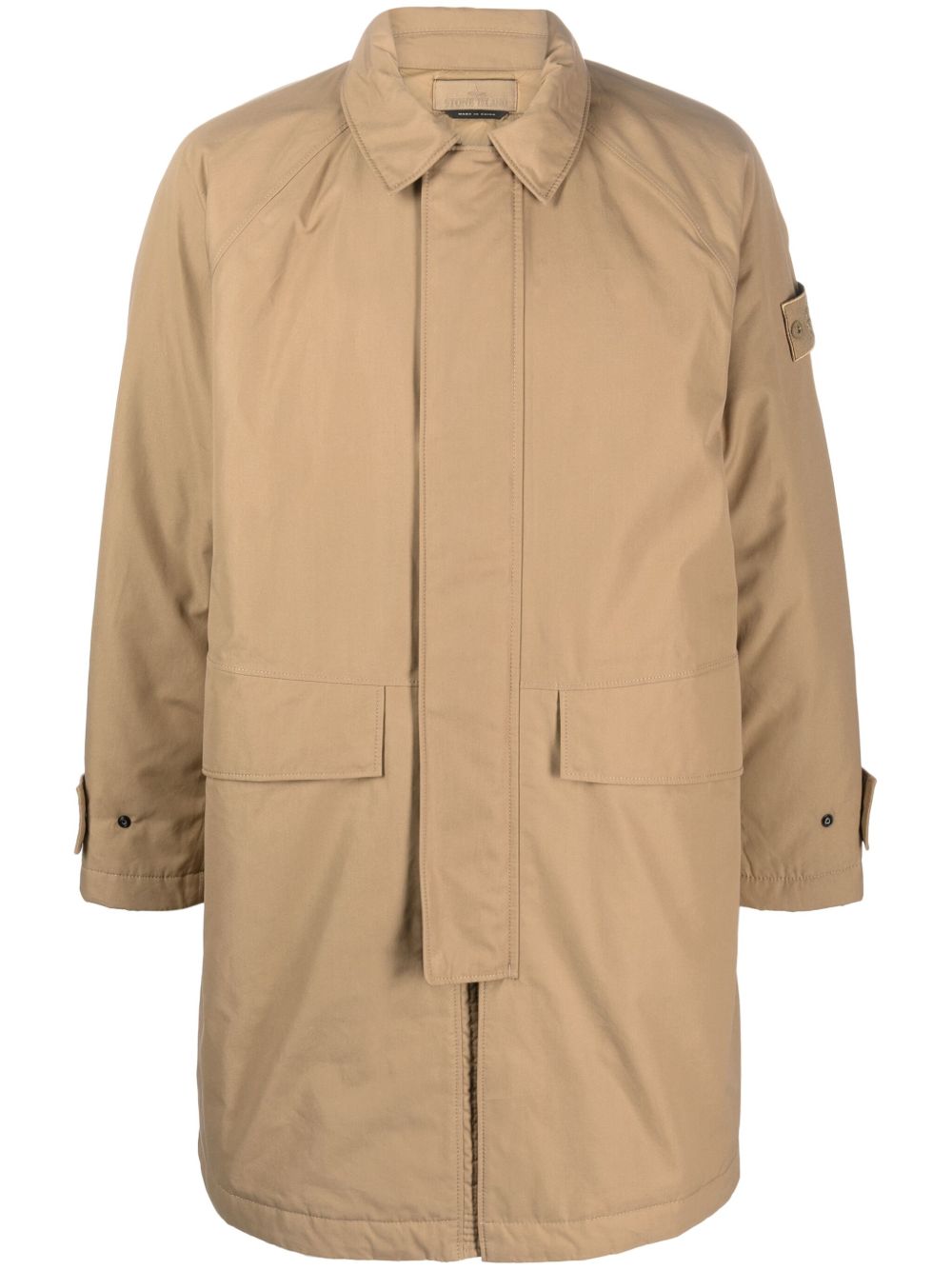 Stone Island 罗盘图案棉质外套 - 中性色