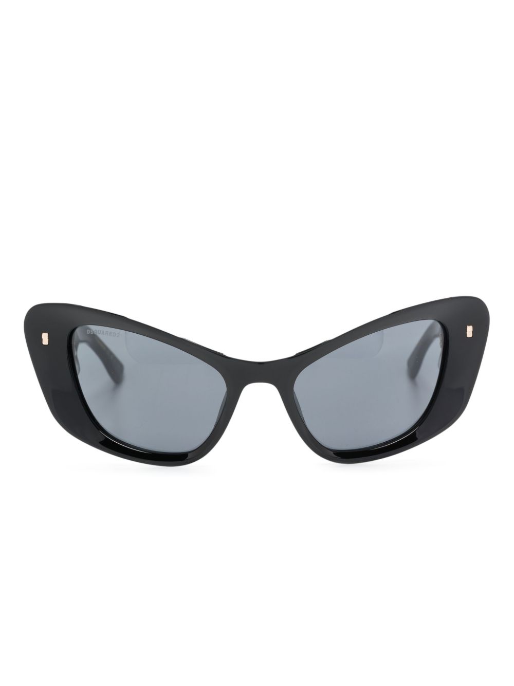 DSQUARED2 EYEWEAR logo字母猫眼框太阳眼镜 - 黑色