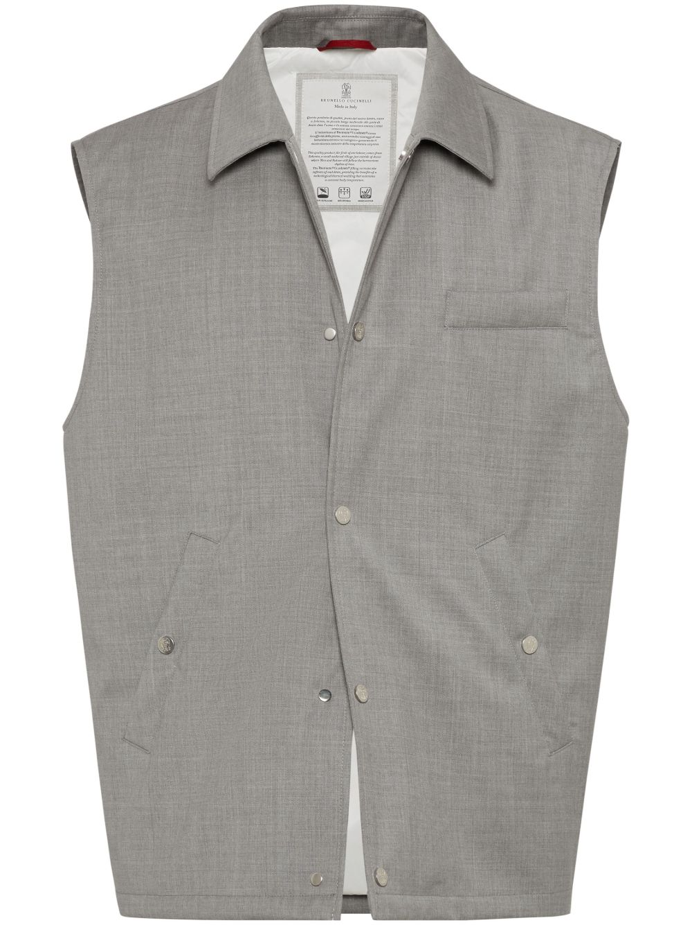 Brunello Cucinelli 填充马甲 - 灰色