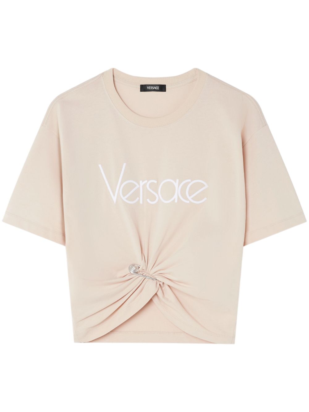 Versace Safety Pin 短款T恤 - 中性色