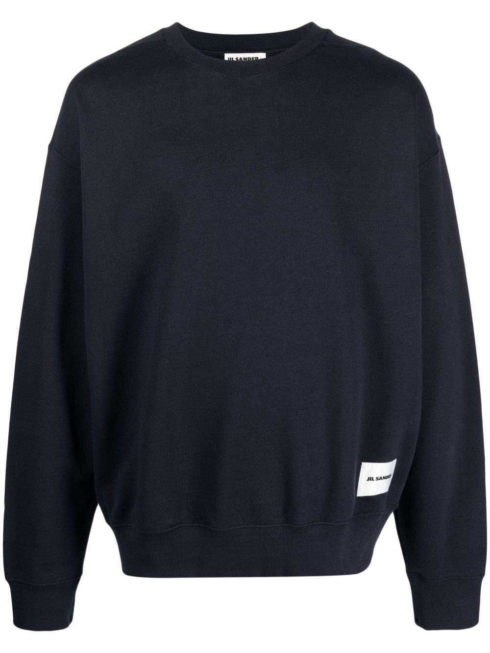 Jil Sander 标贴棉卫衣 - 蓝色