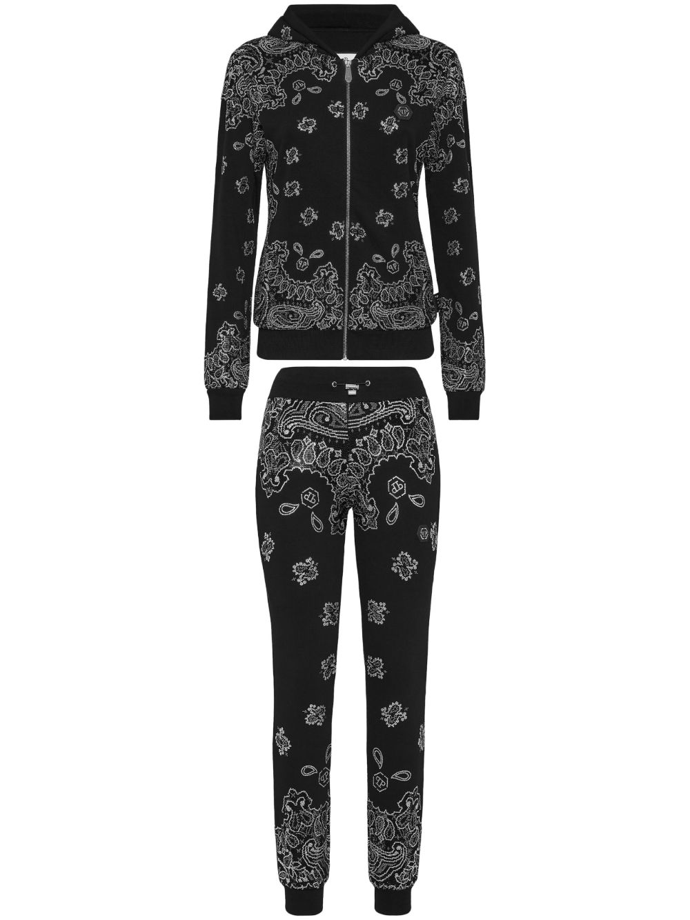 Philipp Plein 佩斯理印花运动套装 - 黑色