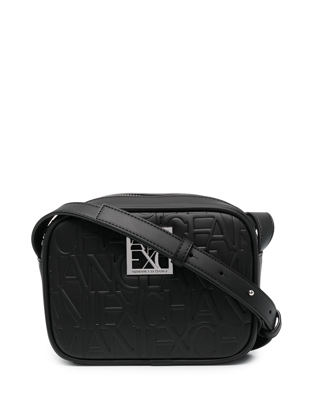 Armani Exchange logo标牌相机包 - 黑色