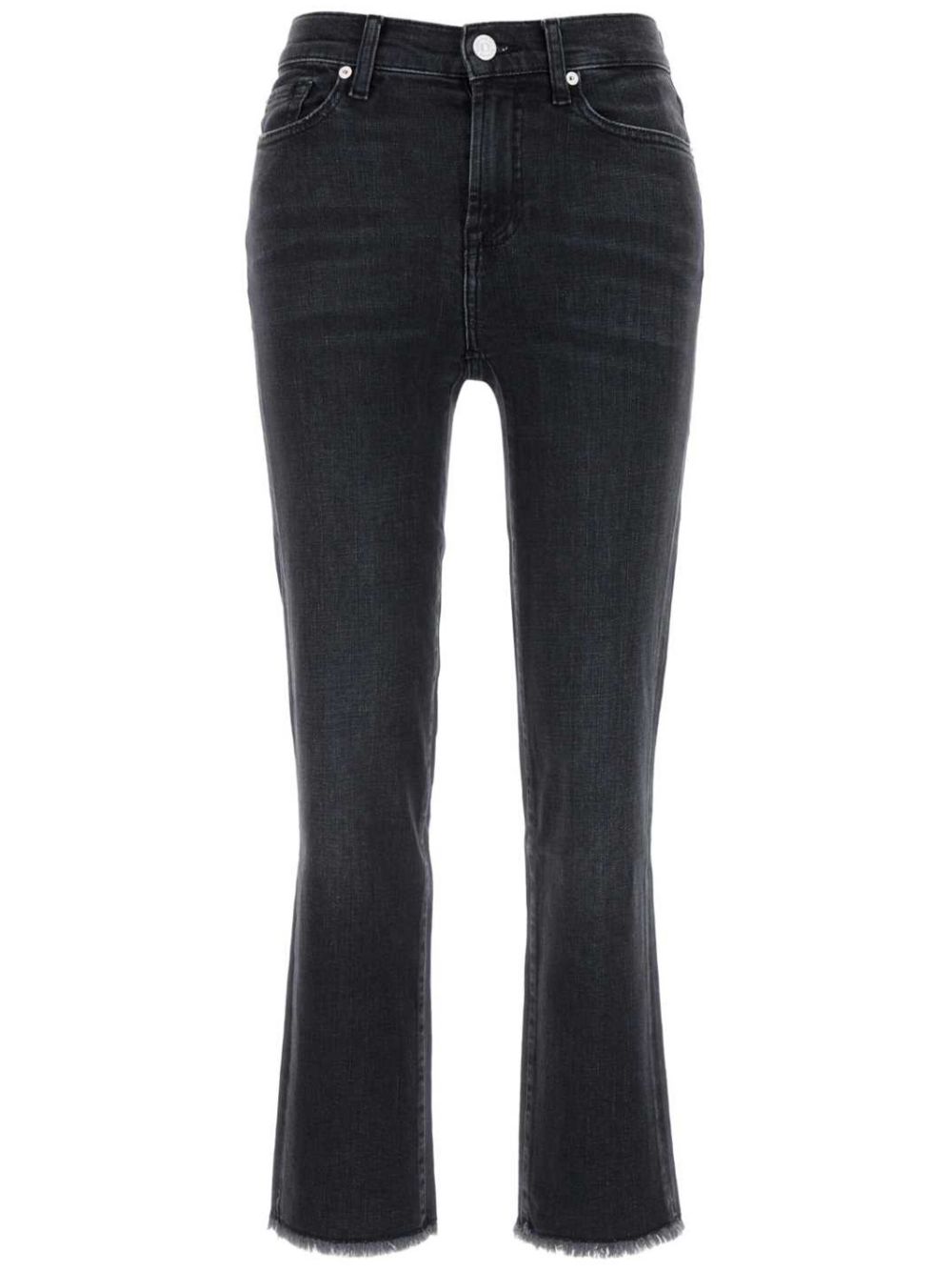 7 For All Mankind The Straight Crop 牛仔裤 - 黑色