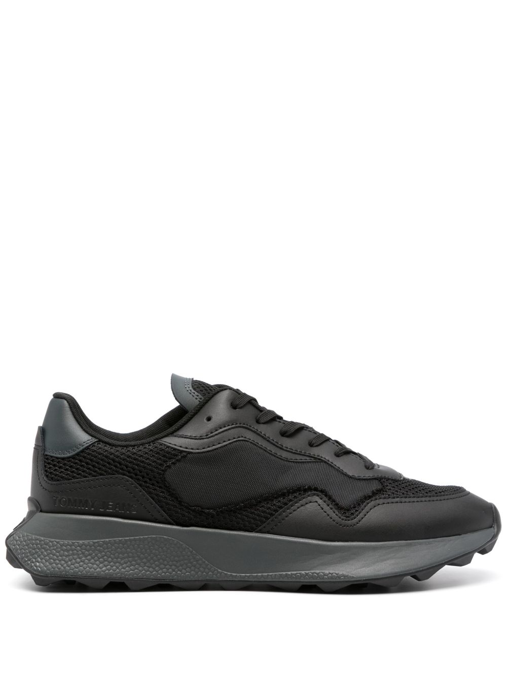 Tommy Jeans Runner 系带运动鞋 - 黑色