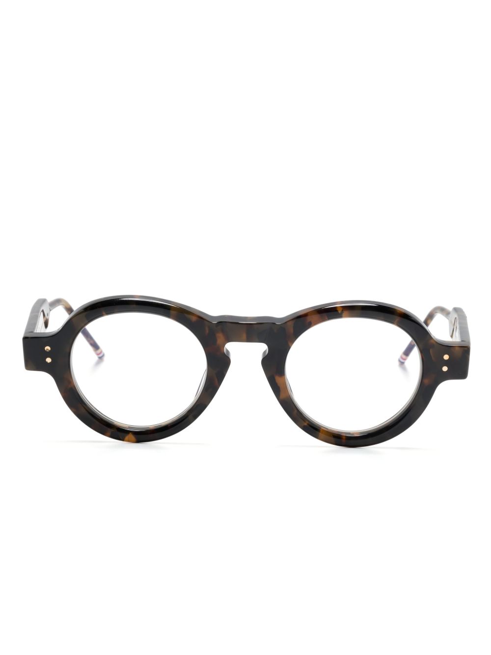 Thom Browne Eyewear 圆框眼镜 - 褐色
