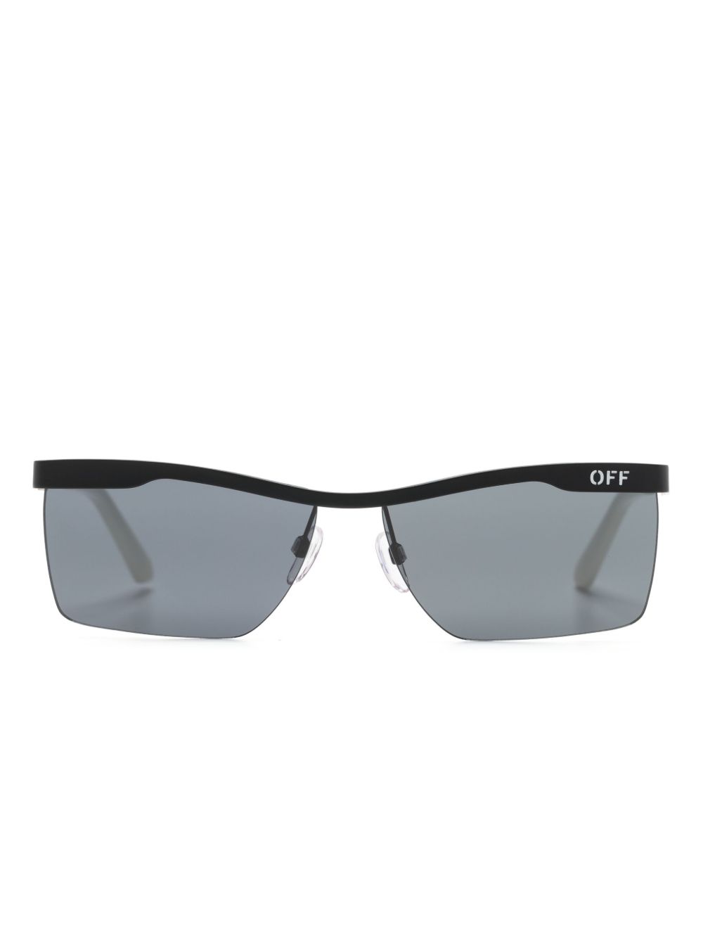 Off-White Eyewear Rimini 长方形框太阳眼镜 - 黑色
