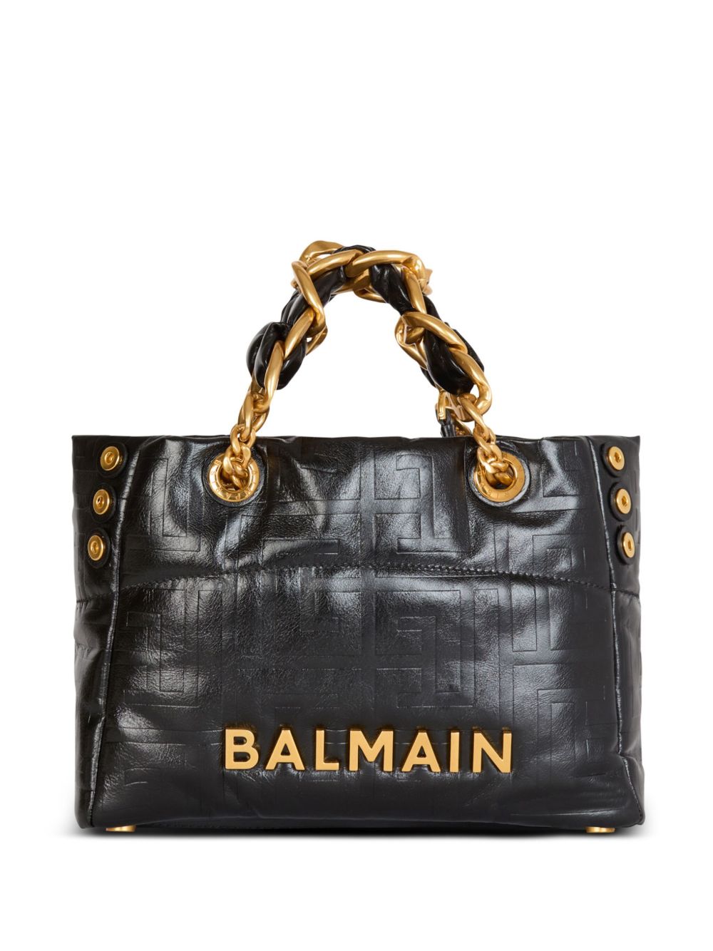 Balmain 1945 Soft 皮质小号手提包 - 黑色