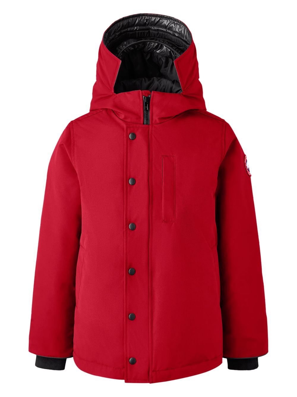 Canada Goose Kids 标贴填充夹克 - 红色