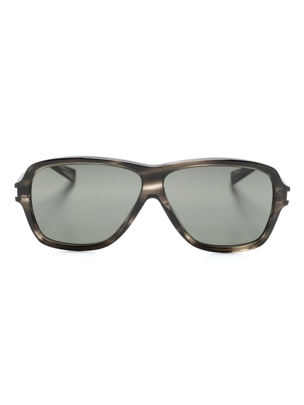 Saint Laurent Eyewear Carolyn 超大框太阳眼镜 - 灰色