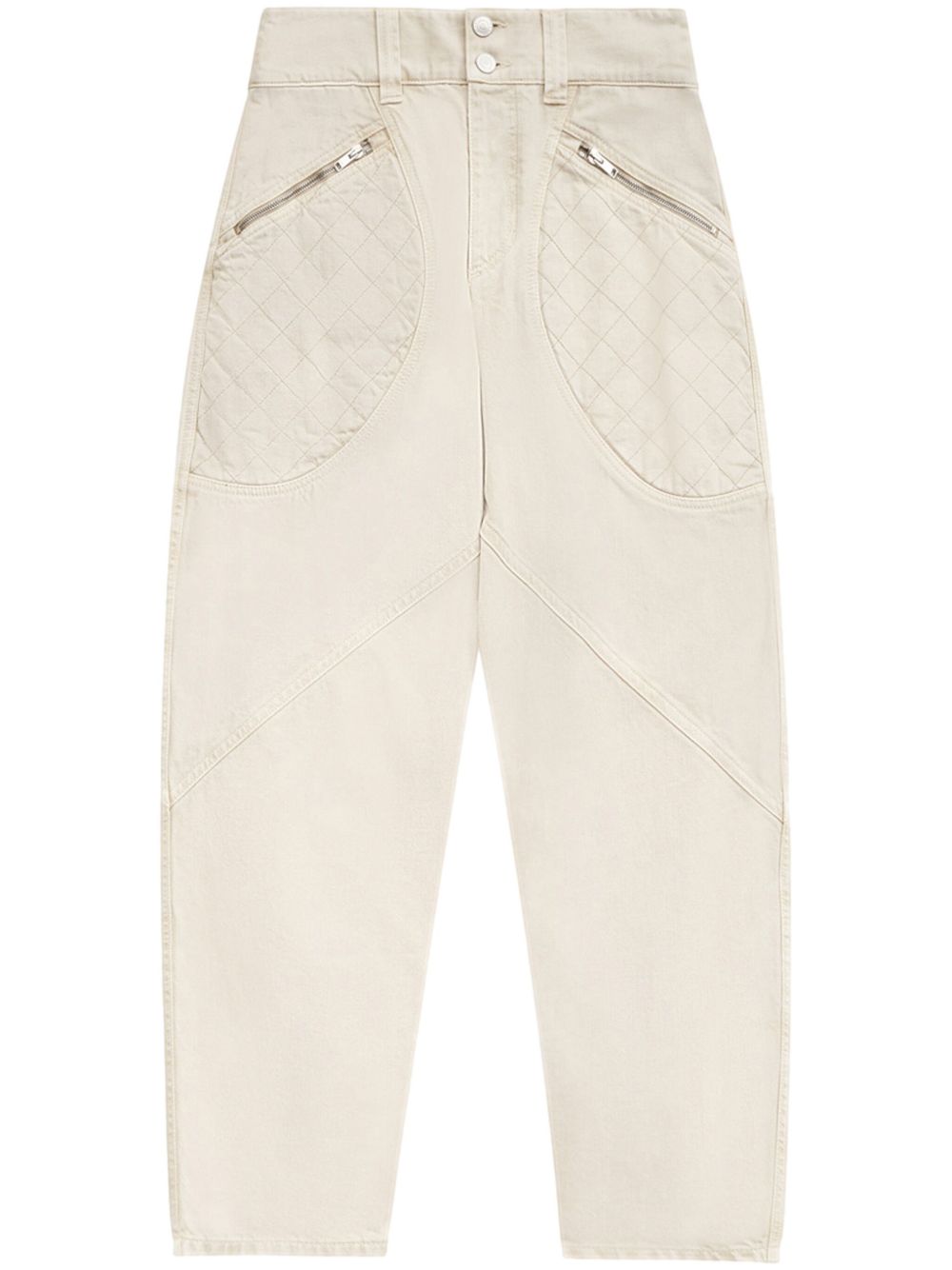 ISABEL MARANT Catarina 绗缝牛仔裤 - 中性色