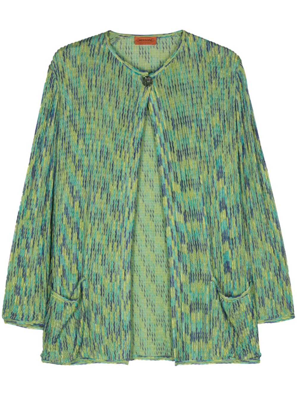 Missoni Pre-Owned 针织夹克（1980年代典藏款） - 绿色