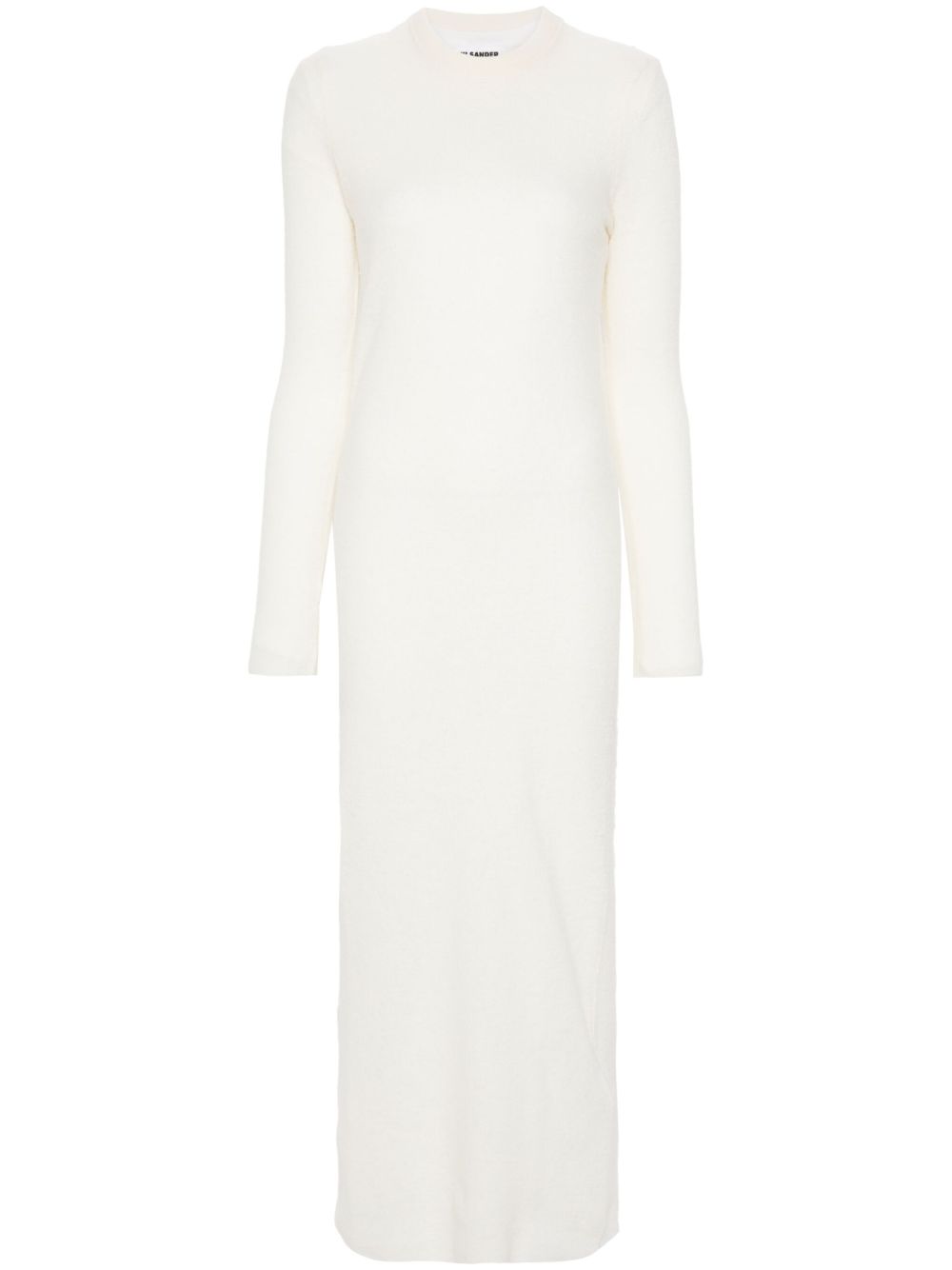 Jil Sander 针织超长连衣裙 - 白色