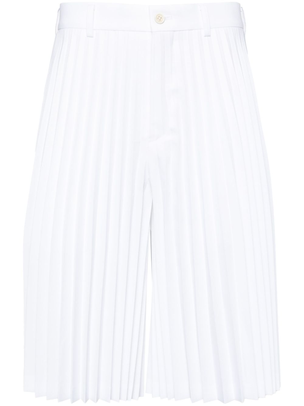 Comme des Garçons Homme Plus 褶饰细节短裤 - 白色