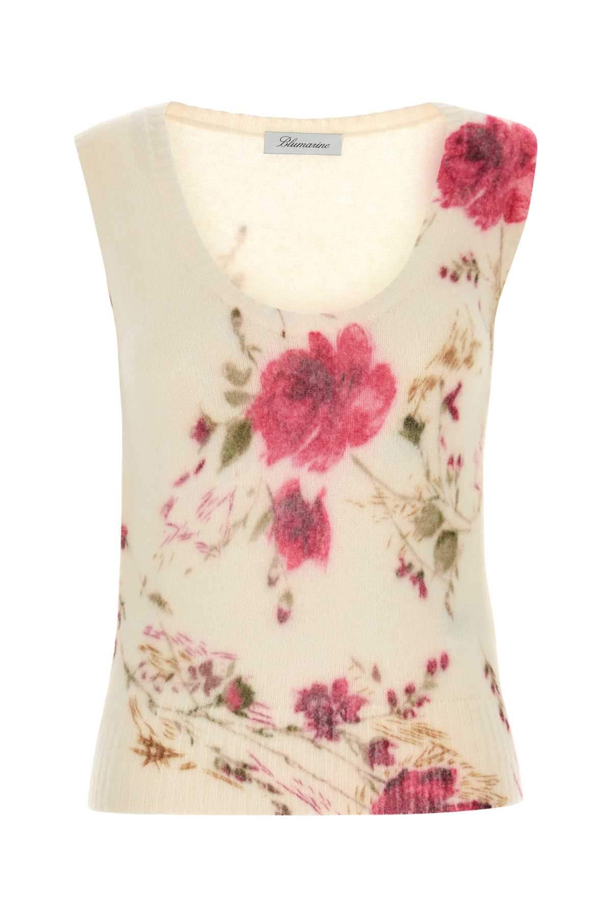 Blumarine 印花弹力羊毛混纺马甲