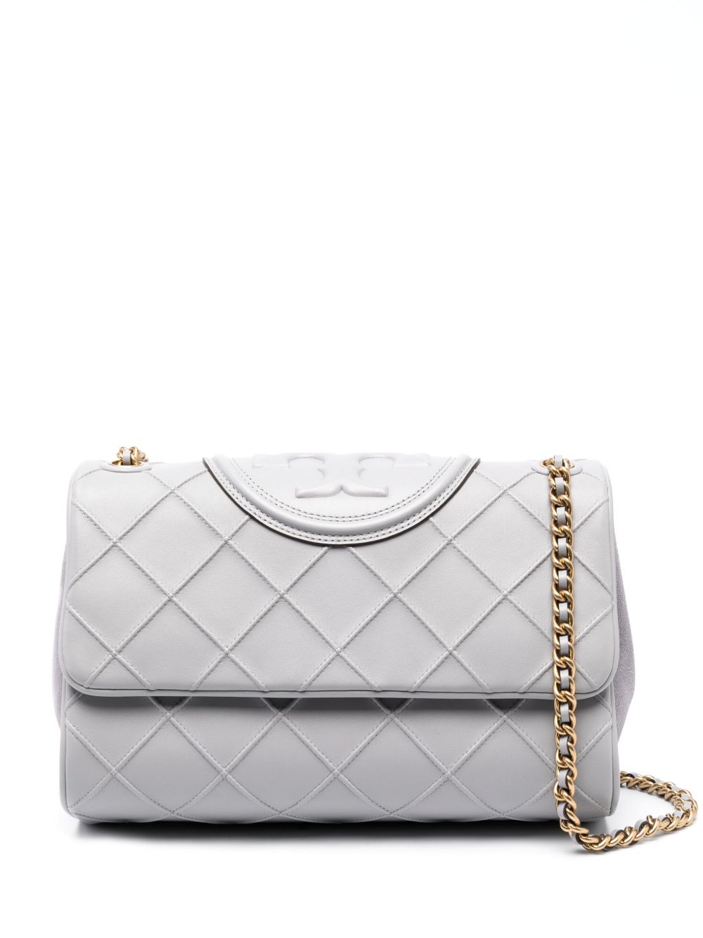 Tory Burch Fleming Soft 两用单肩包 - 灰色