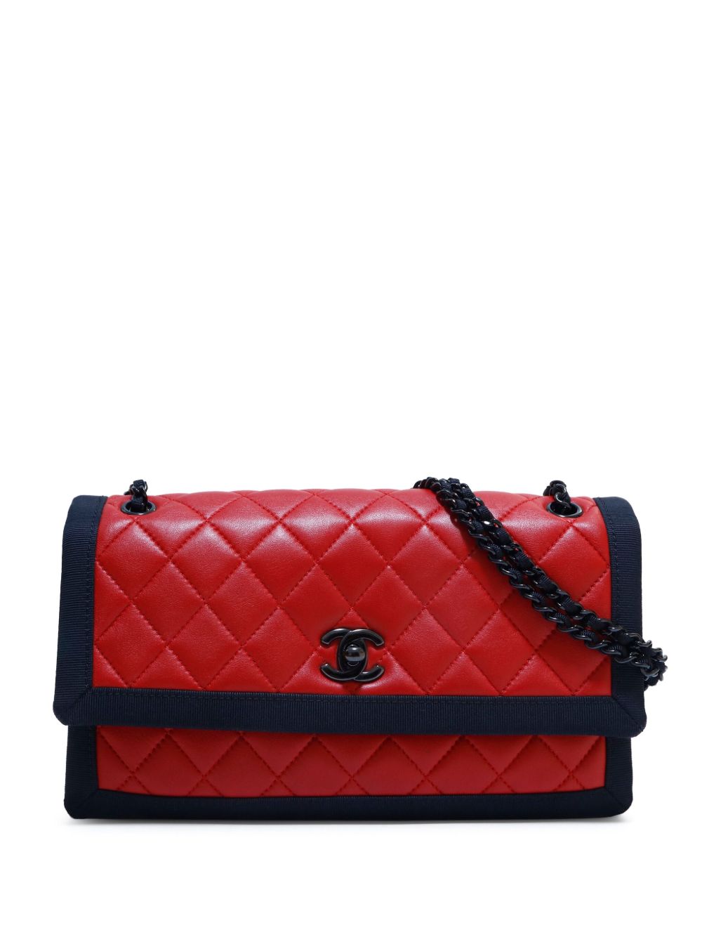 CHANEL Pre-Owned Flap 菱纹绗缝单肩包（2015年典藏款） - 红色