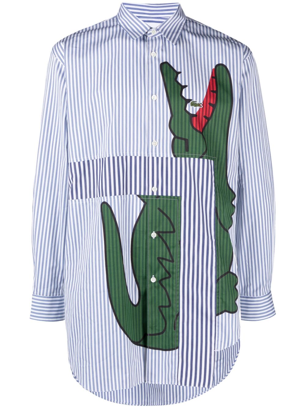 Comme Des Garçons Shirt x Lacoste 图案印花衬衫 - 白色