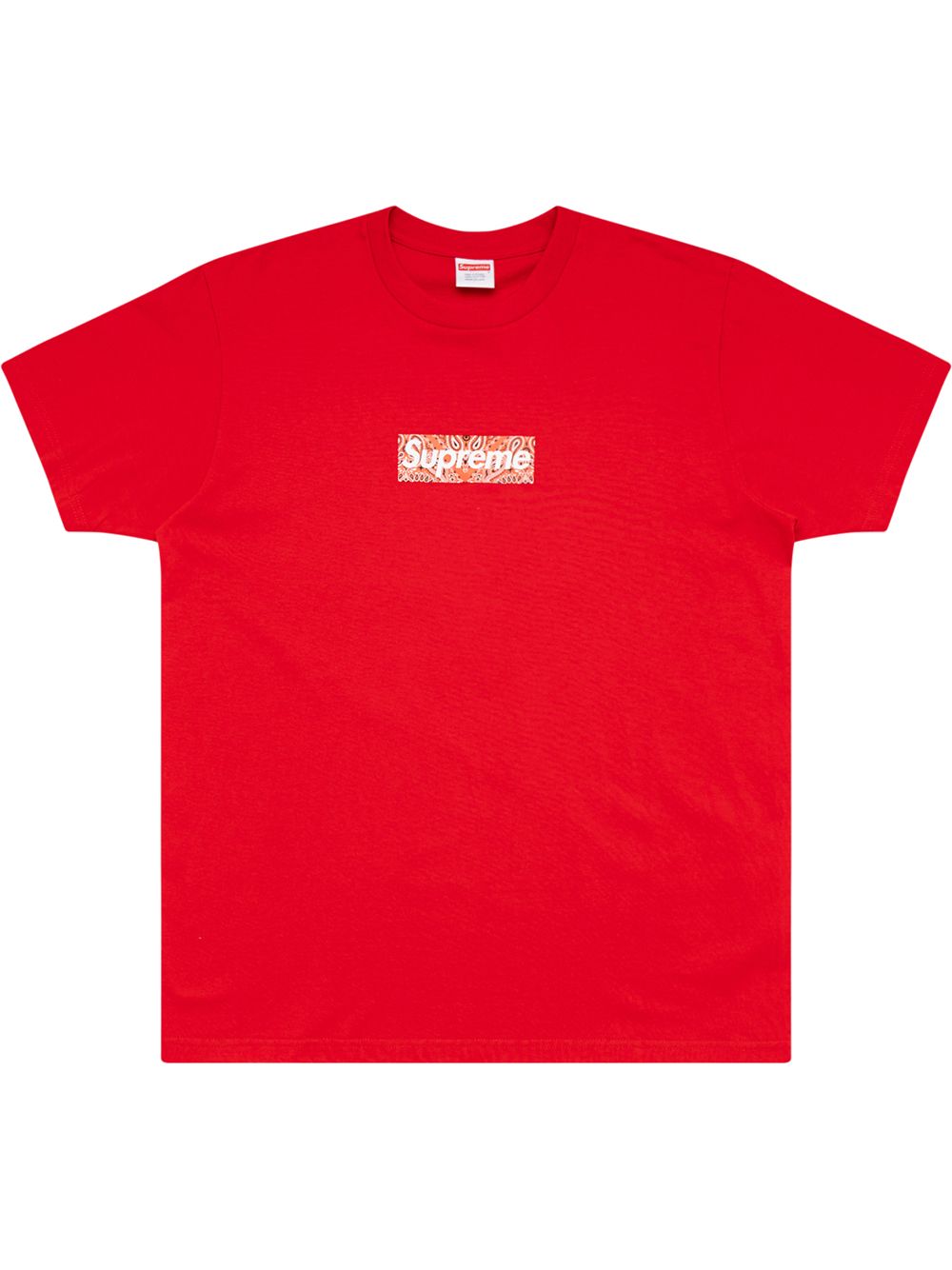 Supreme 头巾图案盒形 logo T恤 - 红色