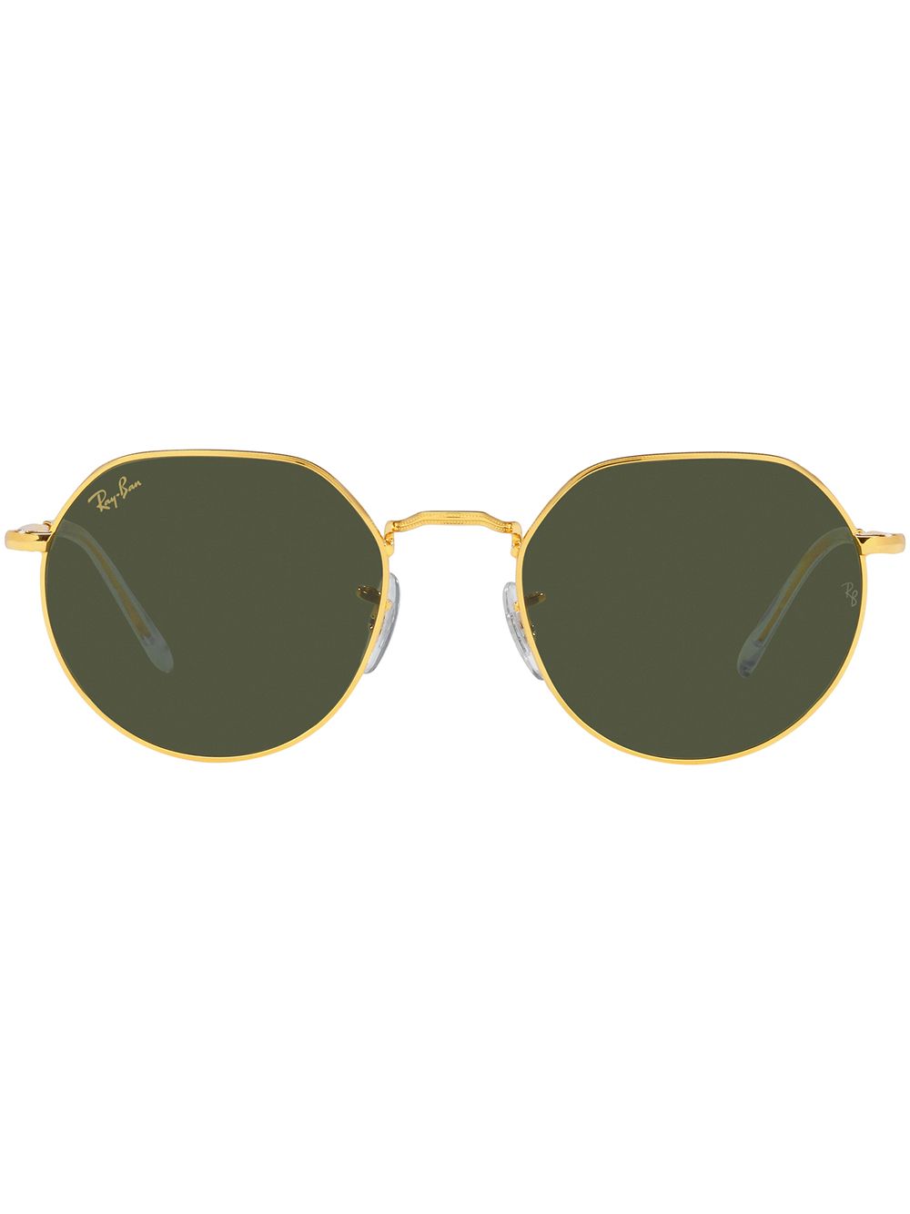 Ray-Ban Jack 几何镜框太阳眼镜 - 金色
