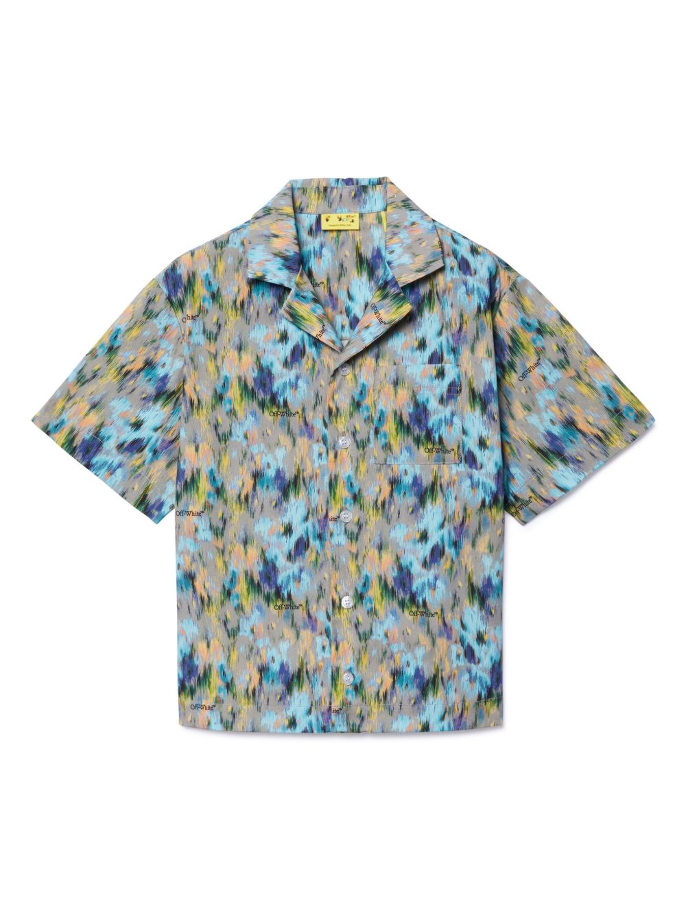 Off-White Kids Watercolour T恤 - 蓝色