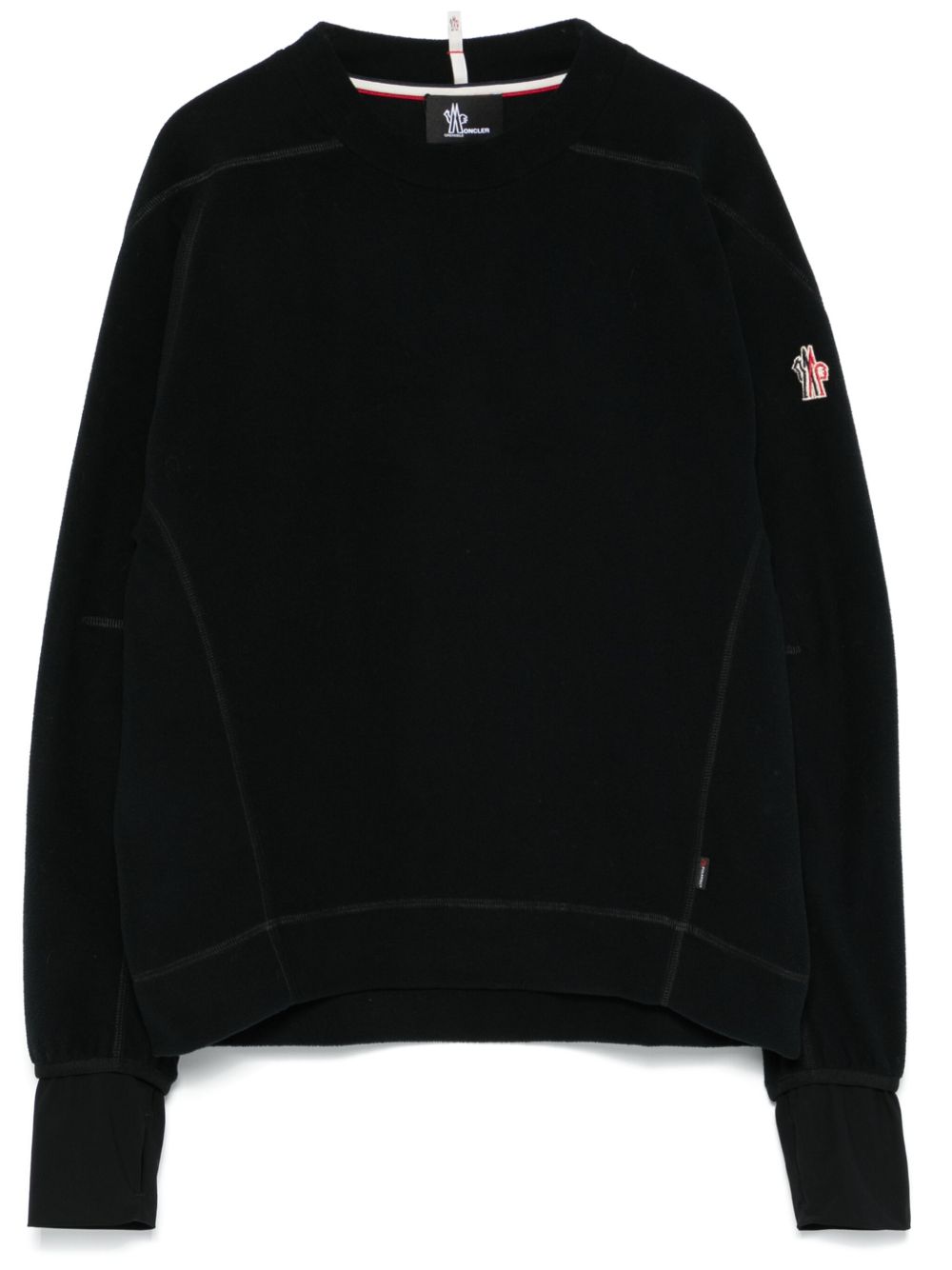 Moncler Grenoble logo刺绣卫衣 - 黑色